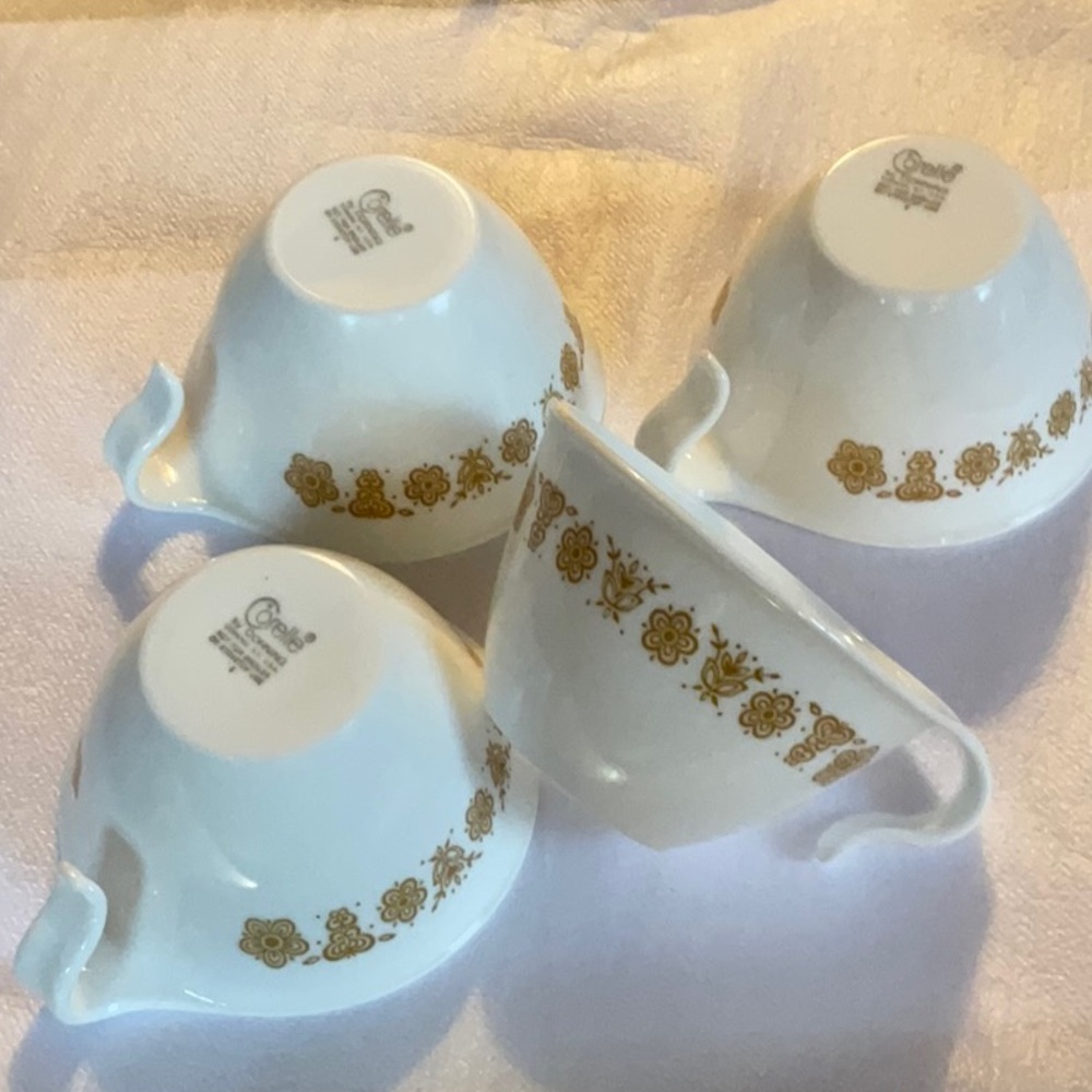 Vintage Corelle Butterfly Gold Cups